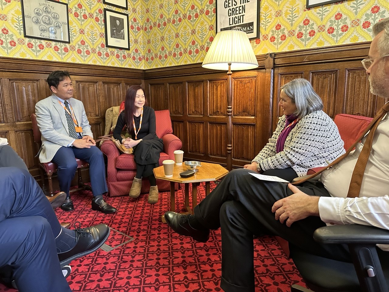 Senator Mardi Seng taking part in a formal roundtable discussion