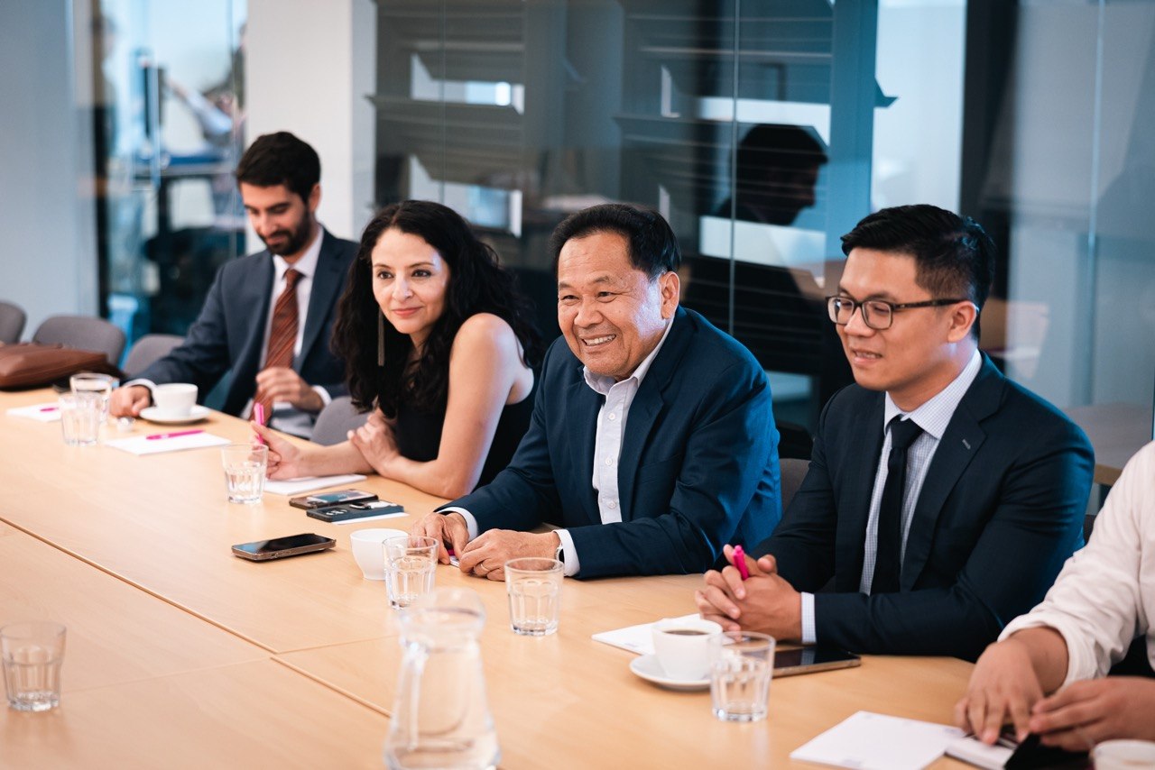 Senator Mardi Seng participating in an international roundtable meeting